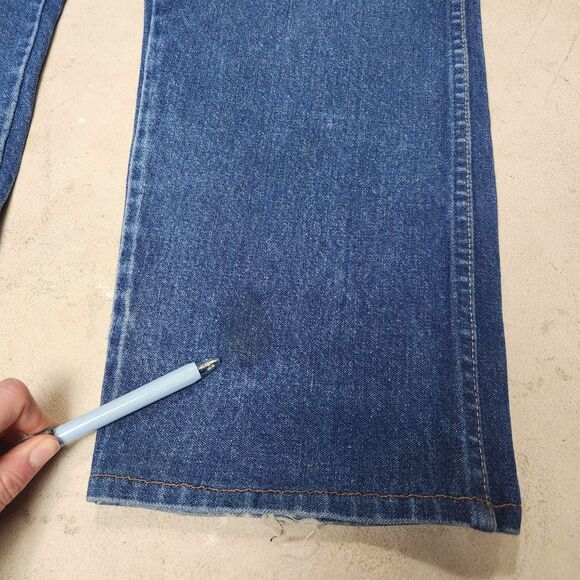 Wrangler Jeans Mens 36x30 13MWZ Denim Cowboy Western Chore Workwear Blue Collar - Picture 3 of 8